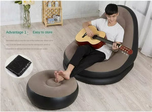 Sofá Inflable con Reposapiés | Comodidad al Instante 🟥💰 ¡PRODUCTO VIRAL!