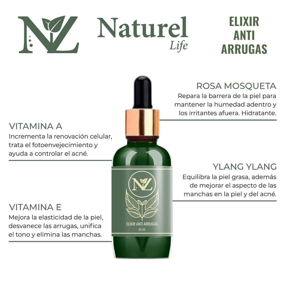 Serum Facial Anti-arrugas Naturel – Belleza Real que se Siente y se Nota