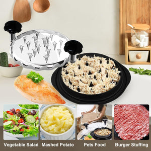 Deshilachador de Pollo y Carnes con Tapa Transparente – ¡Tritura en Segundos!