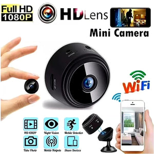 Mini Cámara WiFi Inalámbrica 1080P con Visión Nocturna HD – Súper Compacta y Multifuncional