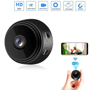 Mini Cámara WiFi Inalámbrica 1080P con Visión Nocturna HD – Súper Compacta y Multifuncional