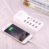Estación de Carga Inteligente de 10 Puertos USB | Potencia y Organización en un Solo Lugar