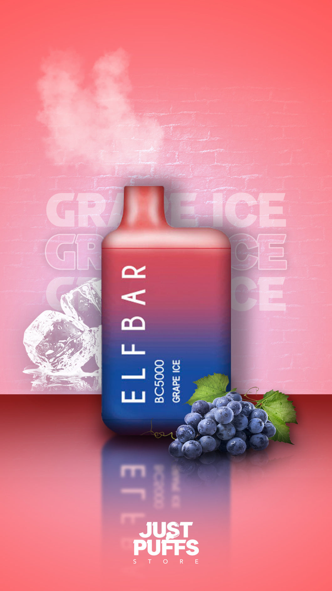 Vape Desechable 5000 Caladas | Sabor Uva Ice 🍇❄️ | 13ml + Recargable USB-C